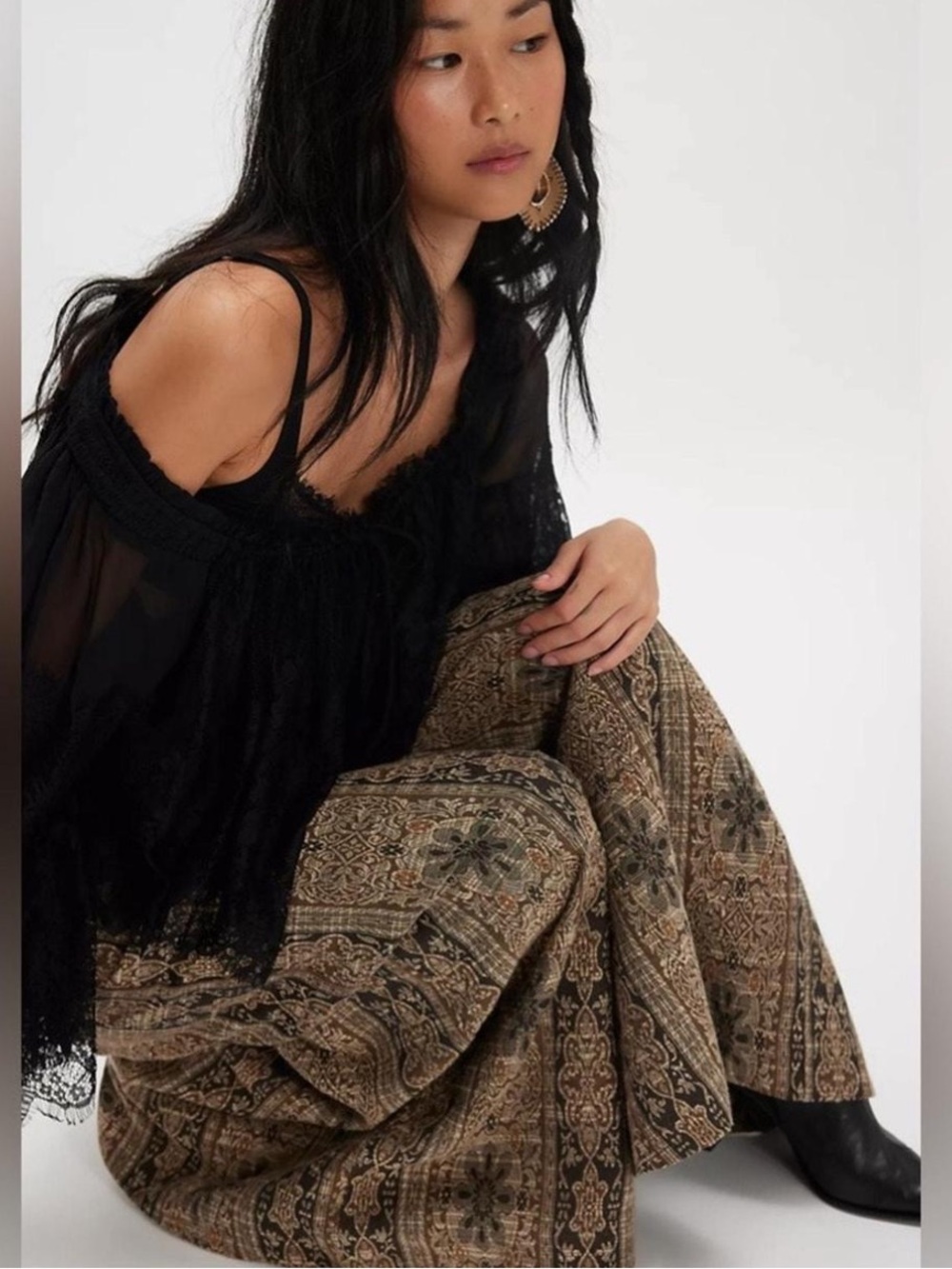 NWT Free People Dahlia Print Wide-Leg Pants-Original As Header - Picture 3 of 7